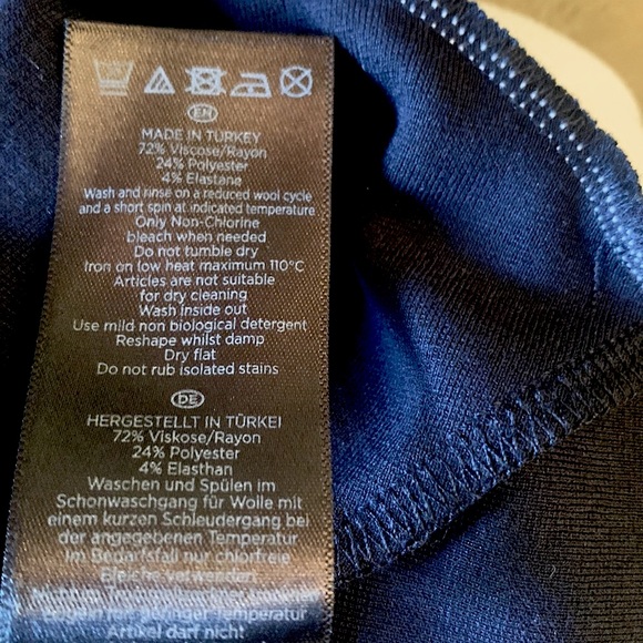 Hobbs London Color Fall Block Dress Navy Blue White Gold Women’s US 4 S Career - Picture 5 of 6